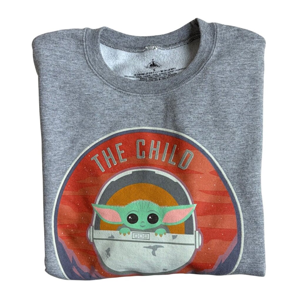 Disney "The Child" Baby Yoda Grey Sweatshirt - Size Small